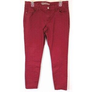 Old Navy The Rockstar Skinny Jeans Burgundy Wine Red Women's Size 14